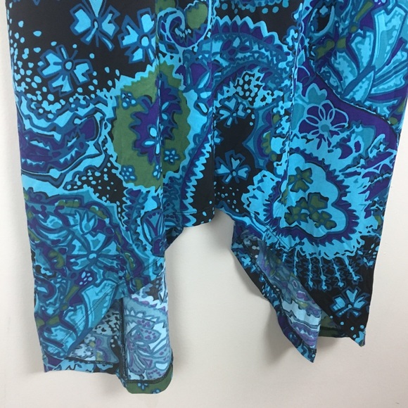 Trina Turk | Blue Patterned Midi Dress - H5 - Picture 3 of 5